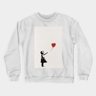 Banksy Girl With Red Balloon Crewneck Sweatshirt